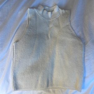 Reformation off white sleeveless sweater